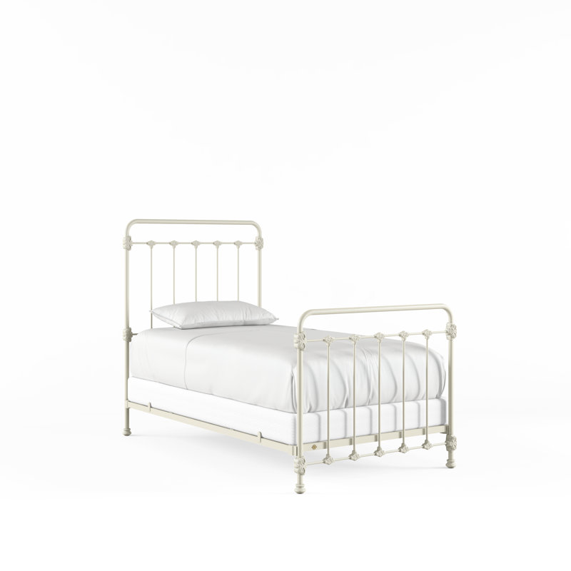 160 Picket Fence Bed | Complete Standard, Twin, Gloss Off-White