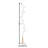 Arles Metal Whtie And Oak Standing Coat Rack-489623787
