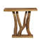 Petite console à tronc d'arbre en bois de teck brun Dunand 35 po x 14 po x 32 po