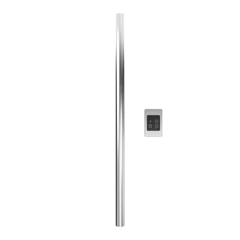 Barre simple ronde câblée Modello i Collection (contrôleur non inclus), Acier inoxydable poli