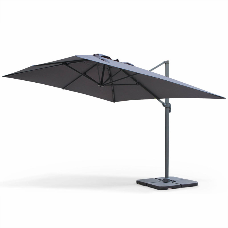 Alaisia 300cm Cantilever Parasol, Grey, 260cm H x 300cm W x 300cm D