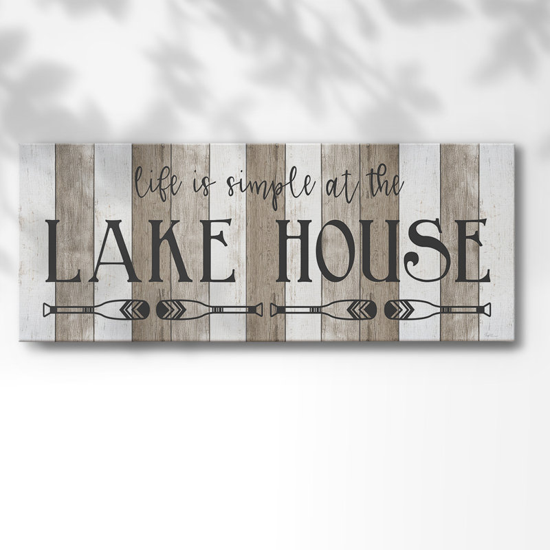 " Simple At The Lake House ", 24" H x 60" W x 1.5" D