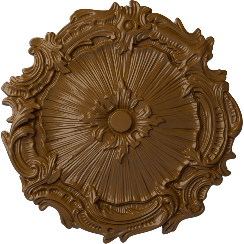 Médaillon de plafond H 16,75 po x l 16,75 po x P 1,375 po Plymouth, Topaze fumée
