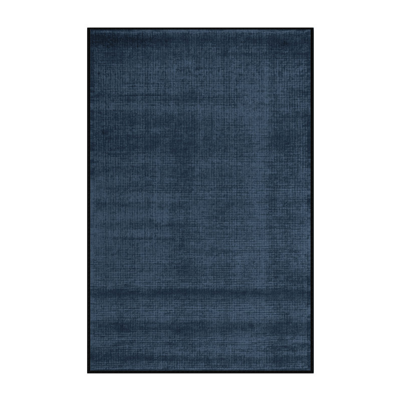 Tapis gris uni lavable à la machine, Rectangulaire 7 pi x 10 pi