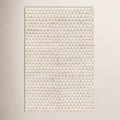 Addy Hand-Woven Brown Geometric Jute Rug