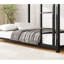 Lit superposé simple au-dessus d'un lit bas, structure de lit en acier noir, acier de haute qualité, conception sécuritaire avec rail pleine longueur, assemblage facile, limite supérieure de 350 lb, inférieure inférieure de 500 lb, idéale pour les dortoirs étudiants, fer à repasser