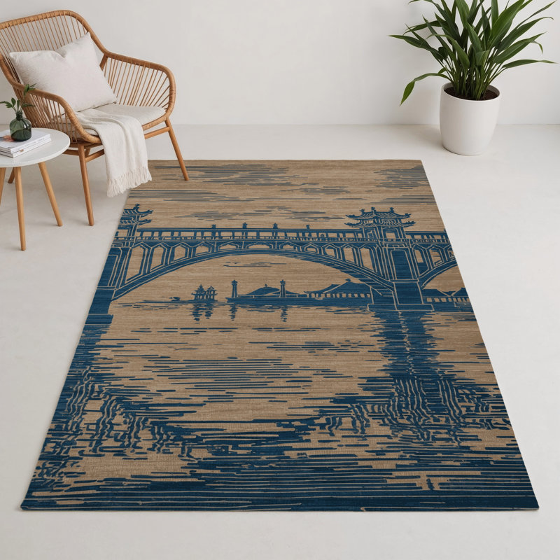 Tapis intérieur et extérieur ArtDeco, Rectangle 9 pi x 12 pi