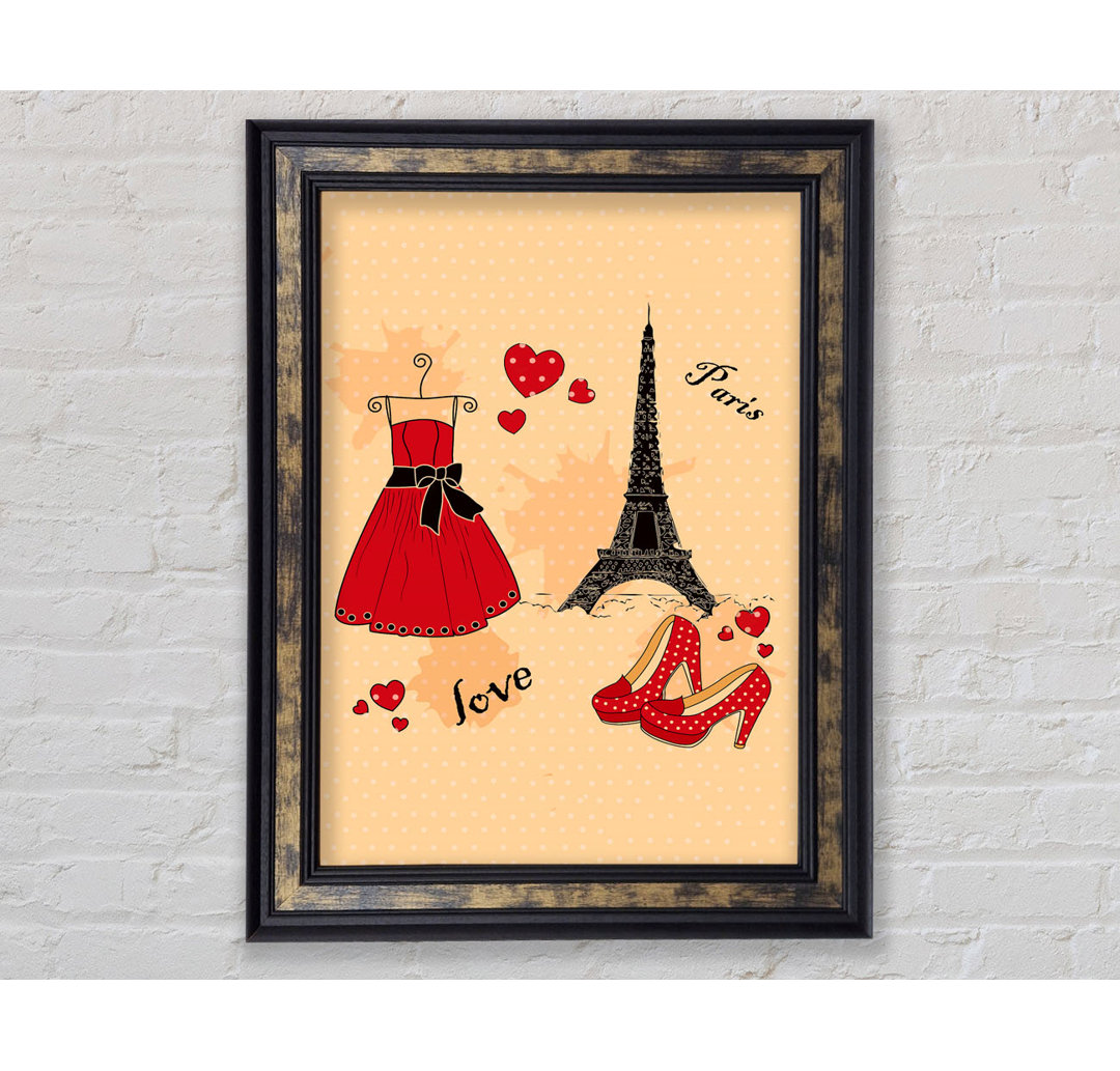 Gerahmtes Wandbild Paris With Love