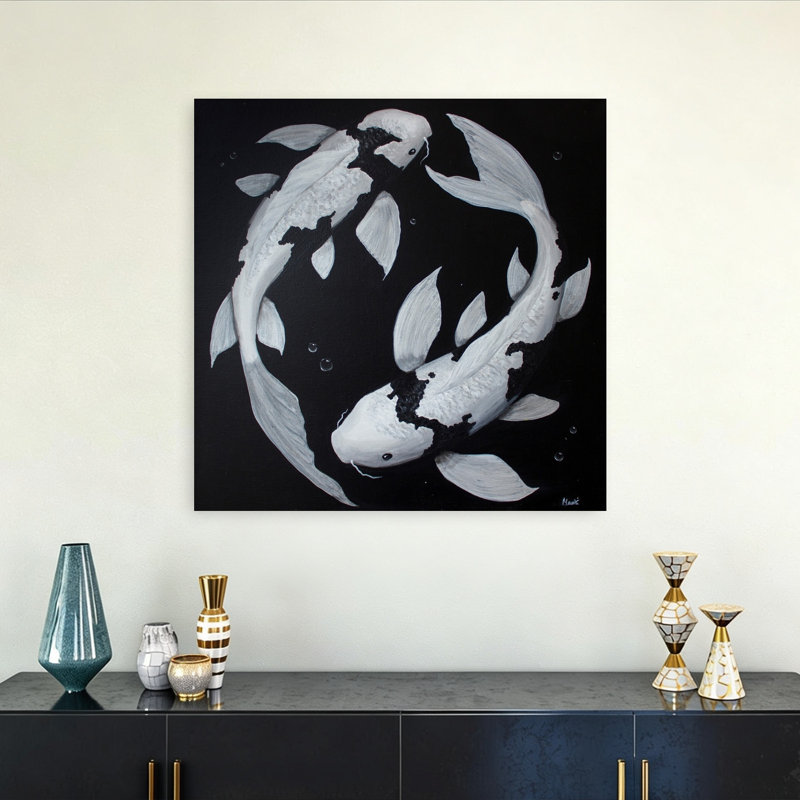 Yin Yang Koi, 32" H x 32" W