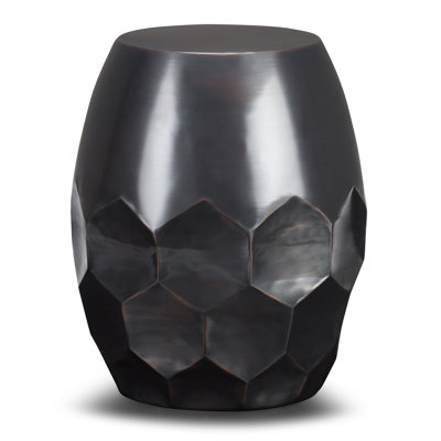 20" Copper Metal Round End Table