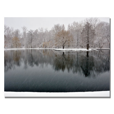 « snowy pond », reproduction de photo sur toile