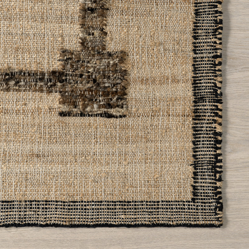 Handmade Natural Jute and Wool Rectangular Area Rug