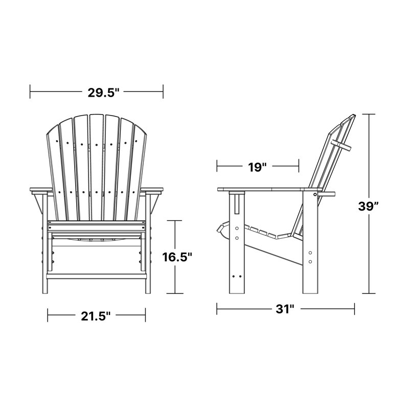 Heritage Outdoor Adirondack Chair, Lemon Yellow/White