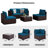 Corinne Premium All-Weather Wicker 4 - Person Modular Patio Conversation Set with Cushions-977563010