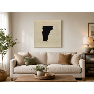 «Vermont State Silhouette», impression sur toile
