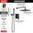 Delta Modern 14 Series Square Rain Shower System Faucet Set, Rainfall Matte Black Shower Head and Handle Set, Valve Trim Kit, 10 Inch, Matte Black (Valve Not Included-123443794