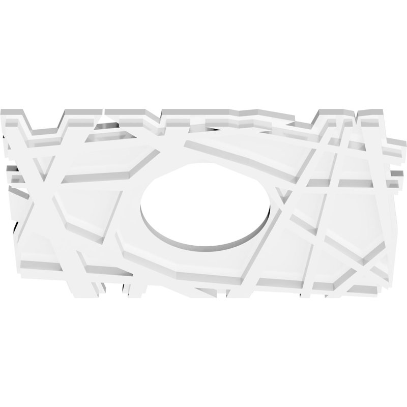 Médaillon de plafond contemporain en PVC de qualité architecturale Novo, H 1 po x l 22 po x P 14,63 po