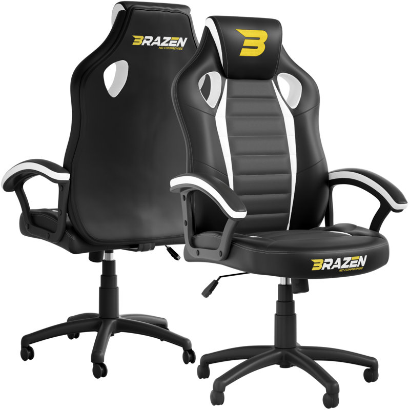 BraZen Salute PC Gaming Chair, White