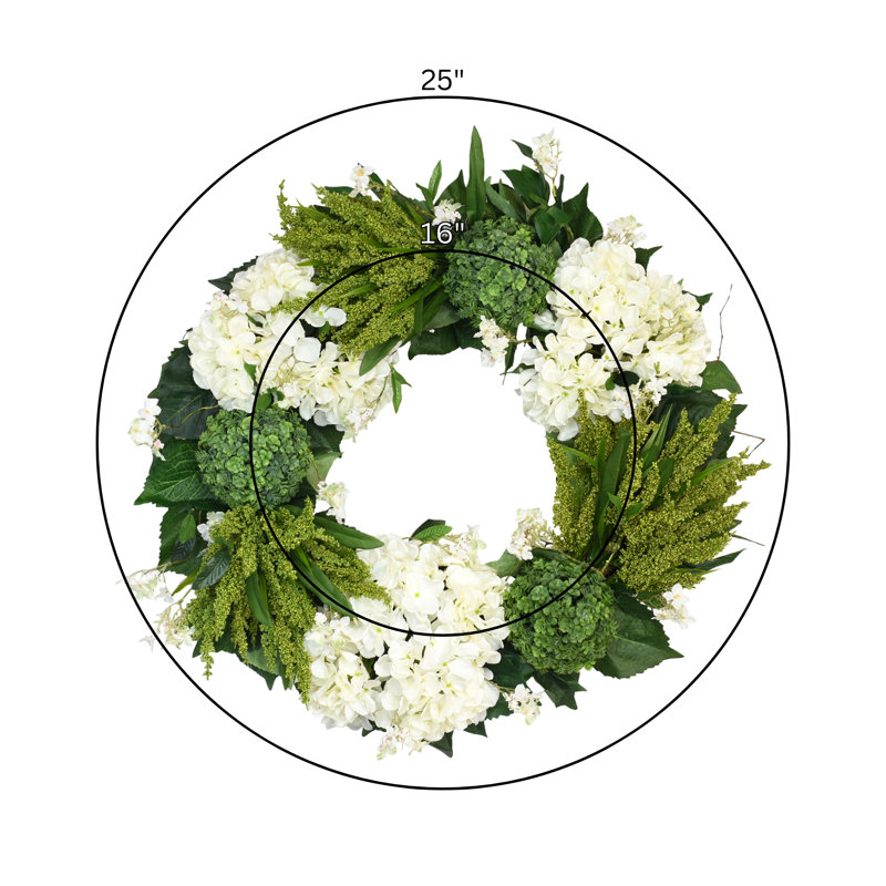 27 " Handmade Mixed Greenery Wreath