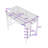 Classic Metal Loft Bed with Dual-Side Ladders-498580745