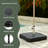 Outdoor 114-pound Square Black Umbrella Base