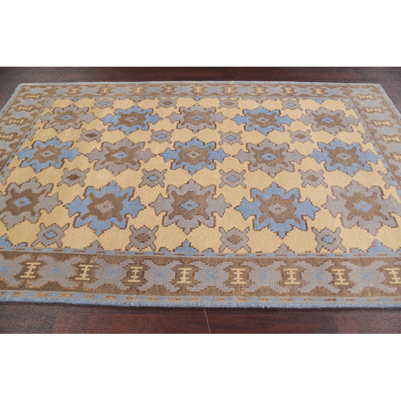 Tapis décoratif en laine noué à la main de conception unique 5 pi x 8 pi 2 po noué à la main