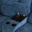 Causeuse inclinable en tissu bleu clair avec rangement pour console Nordic-1913230722