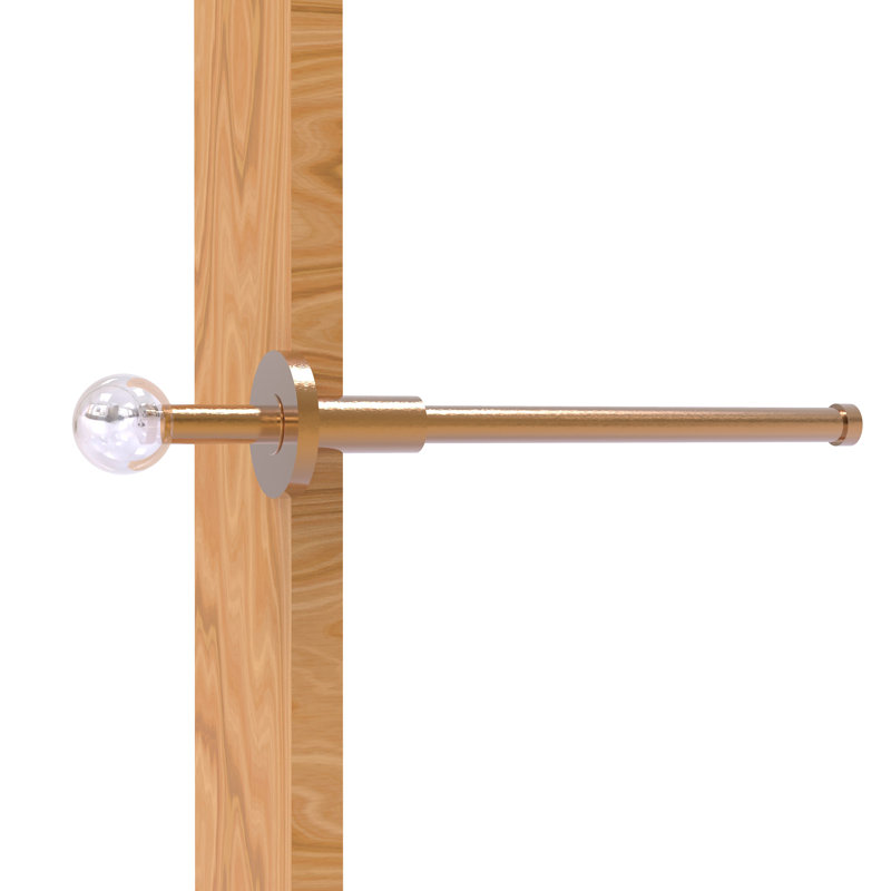 Brushed Bronze and Clear Acrylic Retractable Garment Rod
