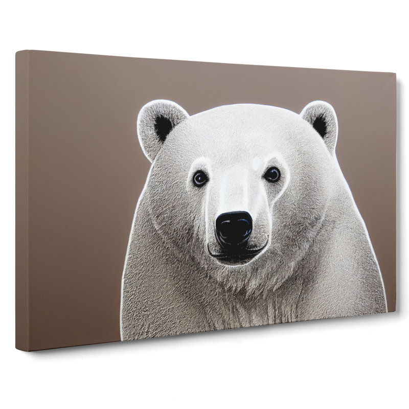 Astonishing Polar Bear - Wrapped Canvas, 40cm H x 60cm W x 3cm D