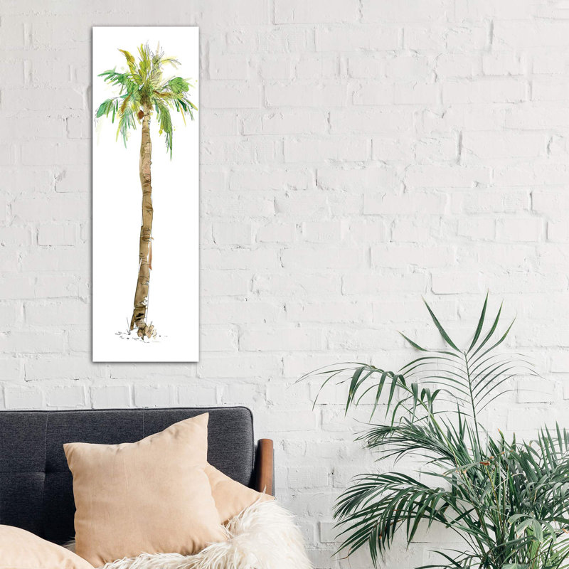 Washed Palm I by Carol Robinson - Wrapped Canvas Panoramic Painting, 182.88 cm H x 60.96 cm W