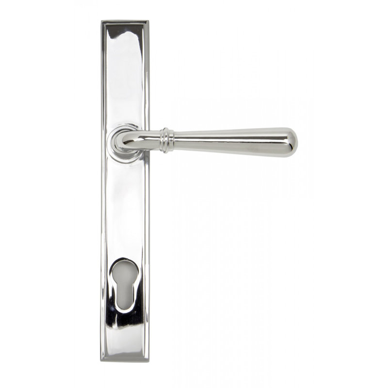 Newbury Lock Door Handle Kit, Polished Chrome