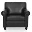 Fauteuil d'appoint Lumira avec accoudoirs arrondis et garniture cloutée, canapé 1 place-134234297