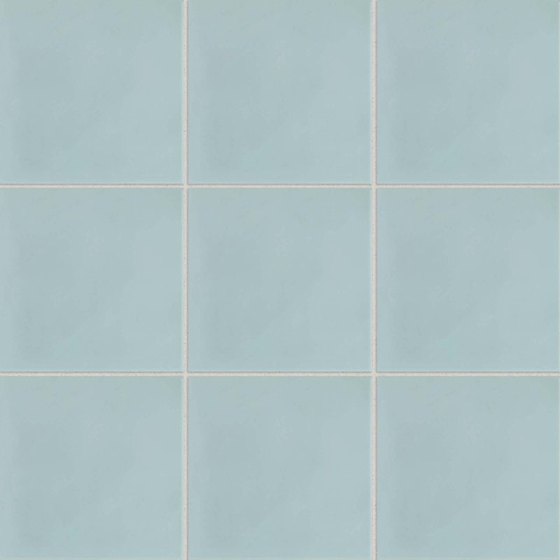 Remy 8" x 8" Cement Spanish Wall & Floor Tile, Wedgewood Blue