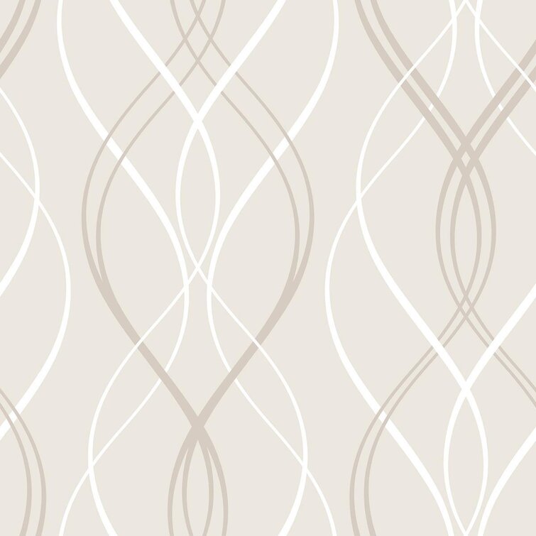 Waves Lines Peel & Stick Wallpaper N010065