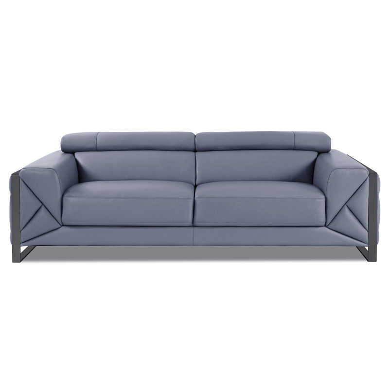 Fauteuil inclinable en cuir avec dossier en mousse et pieds en bois massif