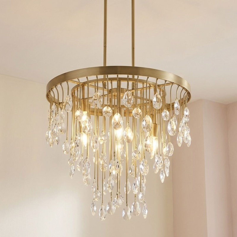 Livorno 4-Light Chandelier in Noble Brass