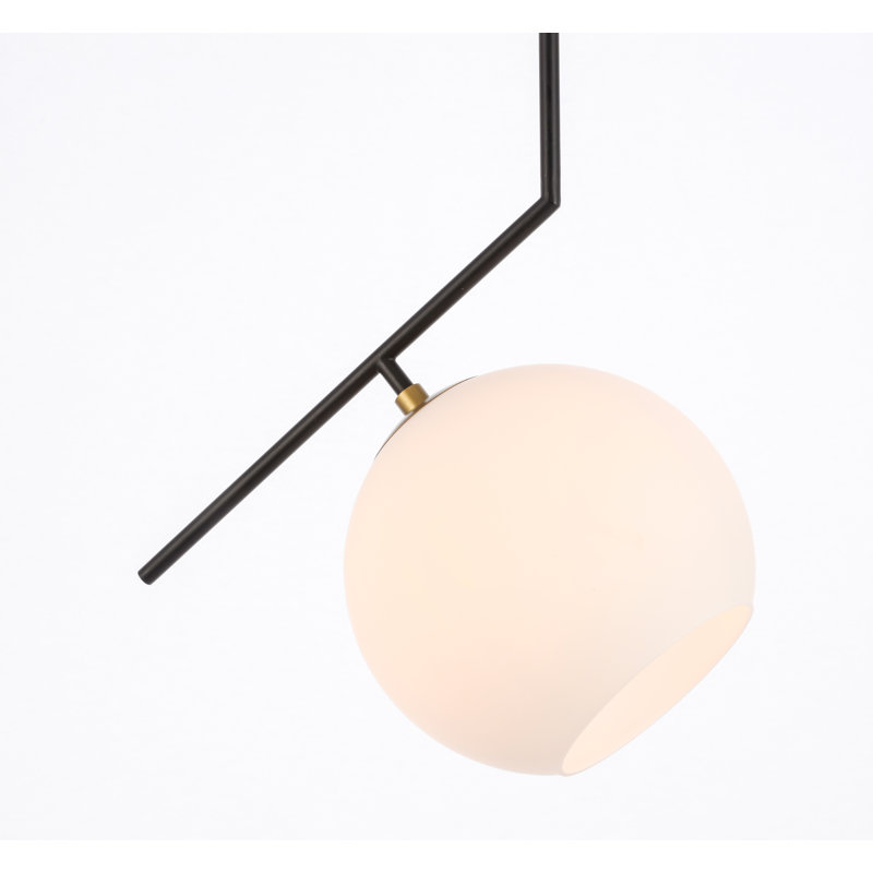 Suazo 1 - Light Single Pendant, Frosted, Black/Brass