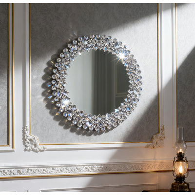 Freelon Crystal Framed Wall Accent Mirror 45x45CM