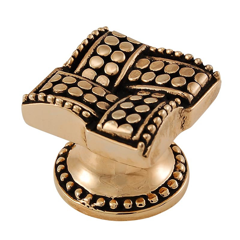 Medici Novelty Knob, Antique Gold, 1" H x 1" W x 1" D