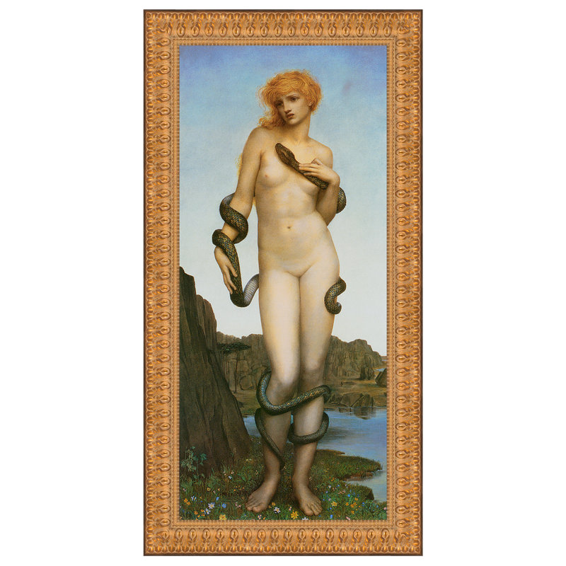 Grande Coastal Victorian Lady Gazing at Sea Canvas Painting