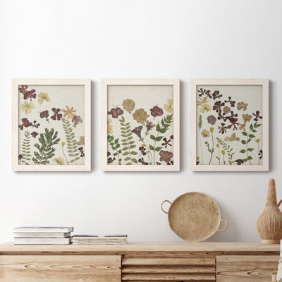" Pressed Flower Arrangement I " 2 - Pieces Painting Print