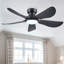 Ventilateur de plafond encastré à profil bas 32/36/46/52 po avec éclairage et télécommande-649039931-649039929