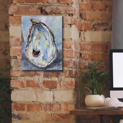 Toile épique Graffiti «Gray Oyster» par Jeanette Vertentes, 26 po x 34 po