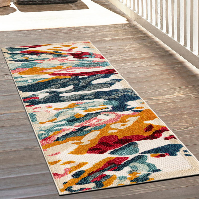 Wrought Studio Zenata Marelda Indoor/Outdoor Area Rug, Runner 2' x 6'1"