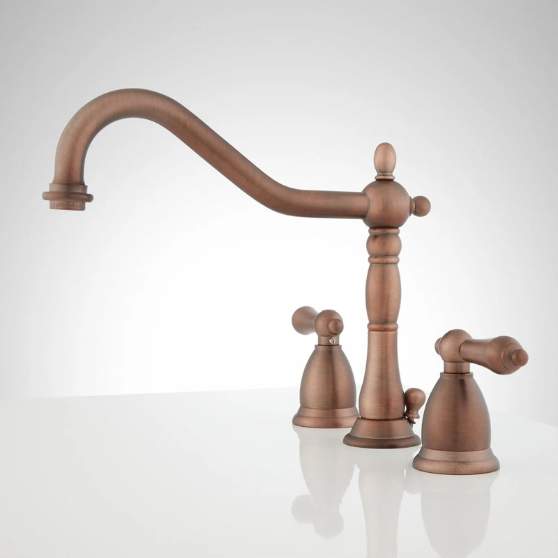 Victorian Widespread Bathroom Faucet with Lever Handles, Oil Rubbed Bronze