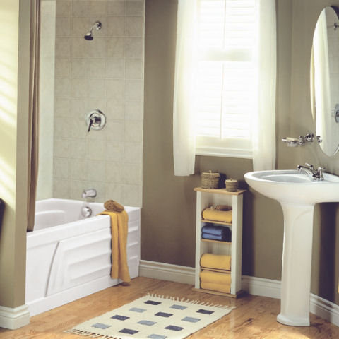 Colony 60" Alcove Soaking Bathtub, White, Left