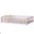 Full Size Floor Bed With Fence And Door,Rubber Wood Floor Bed With Safety Guardrails,Pink-883246319-883246307