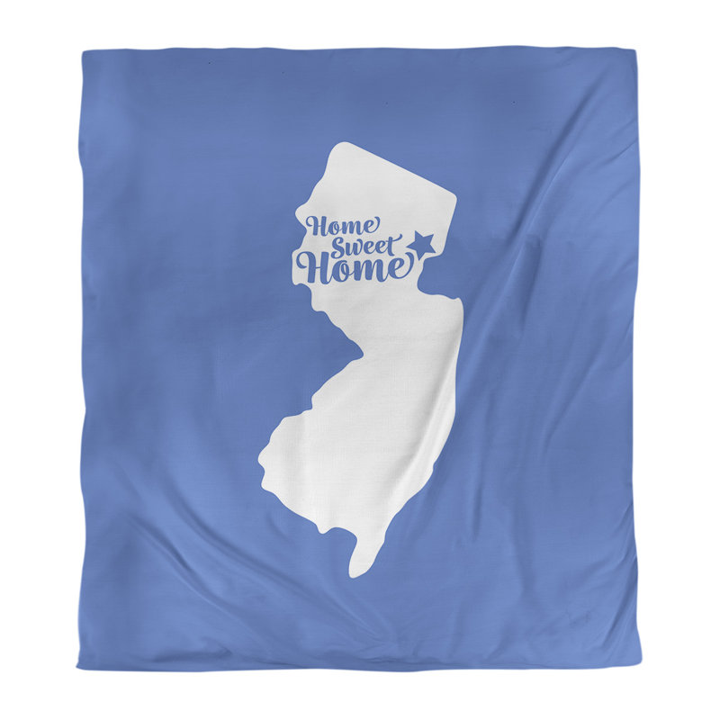 Housse de couette newark doux, Housse de couette pour grand lit, Bleu, Microfibre