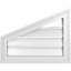 Half Peaked Left Surface Mount Signature Urethane Functional Gable Vent 5/12 Pitch Primed Tan-103253642