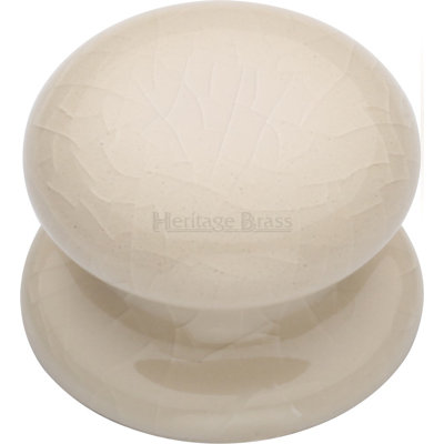 Heritage Brass Cabinet Knob Crackle with Porcelain base
